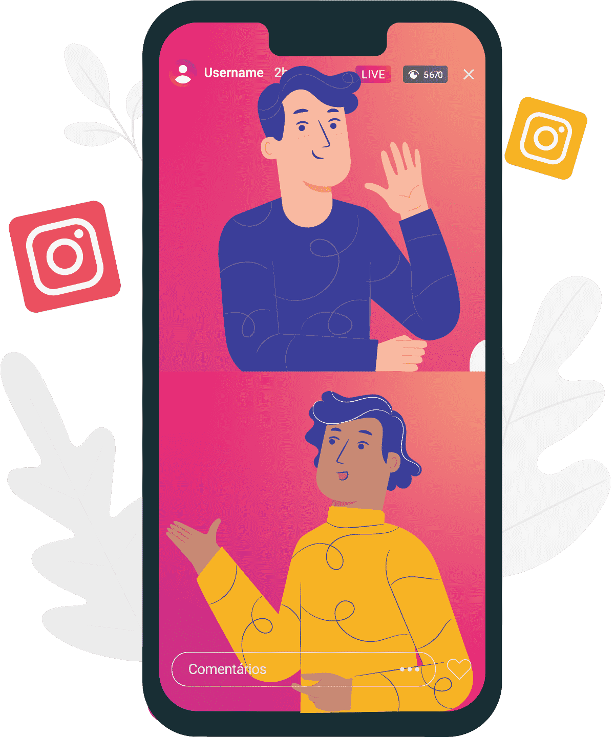 Aprenda como fazer live no instagram com duas pessoas