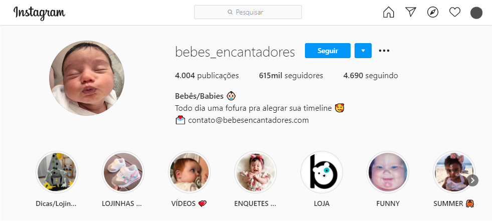 Instagram de Bebês