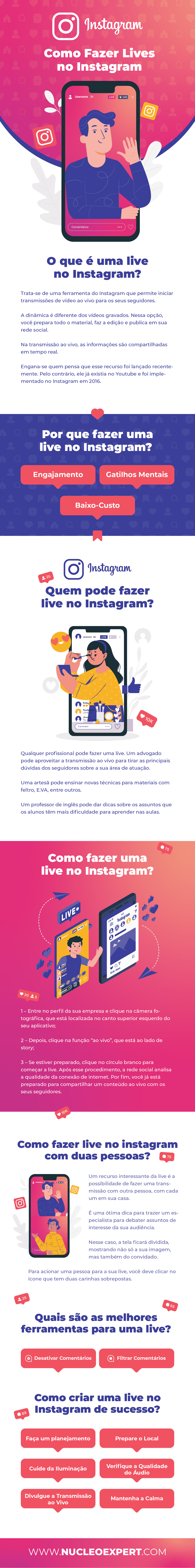 Infográfico | Como fazer Lives no Instagram